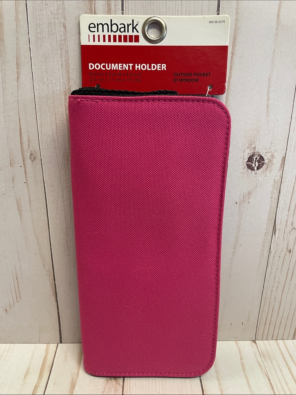 Travel Embark Pink & Black Wallet Passport Case Holder Card Ballistic Nylon NEW